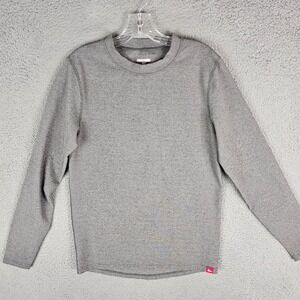 Kombi Tee‎ Shirt Mens Medium Gray Stretch Long Sleeve Crew Neck Casual Preppy
